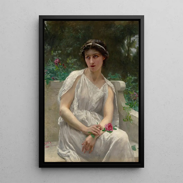 La rose rouge - Guillaume Seignac — indrammet kunstværk på væggen
