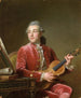 Mand med violin - Guillaume Voiriot — visning af kunstværket