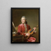 Mand med violin - Guillaume Voiriot — indrammet kunstværk på væggen