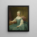 Portrait af en dame fra familien van de Poll, måske Anna Maria Dedel, hustru til Jan van de Poll - Guillaume de Spinny — indrammet kunstværk på væggen
