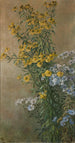 efterårsblomster, solsikker og asters - Gunnar Gunnarsson Wennerberg — visning af kunstværket