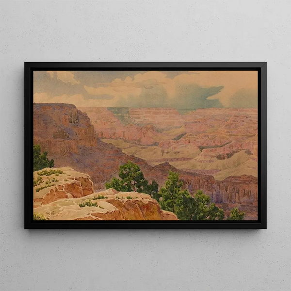 Vue du Grand Canyon - Gunnar Mauritz Widforss — indrammet kunstværk på væggen