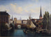 Vue du Riddarholmskanalen, Stockholm 1835 - Gustaf Wilhelm Palm — visning af kunstværket