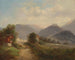 Vue sur la forteresse de Hohenwerfen dans le Pongau - Gustav Barbarini — visning af kunstværket