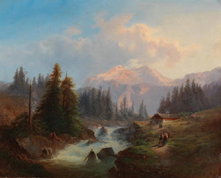 Partie au bord du ruisseau - Gustav Barbarini — visning af kunstværket