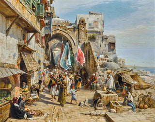 Procession à Jaffa - Gustav Bauernfeind — visning af kunstværket
