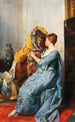 Dame i boudoiret - Gustav Holweg-Glantschnigg — visning af kunstværket