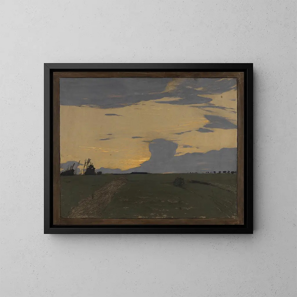 Nuages du soir - Gustav Kampmann — indrammet kunstværk på væggen