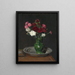 Bouquet d'œillets - Gustav Kampmann — indrammet kunstværk på væggen