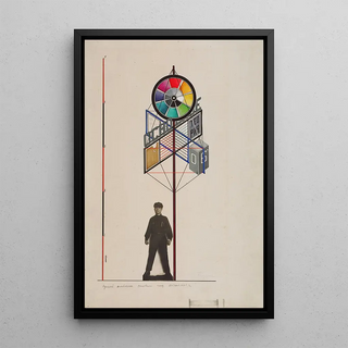 Gustav Klutsis - Osnovnoye Design for a stand at the entrance to an exhibition of works by the students of the Basic Course of VKhUTEMAS.webp