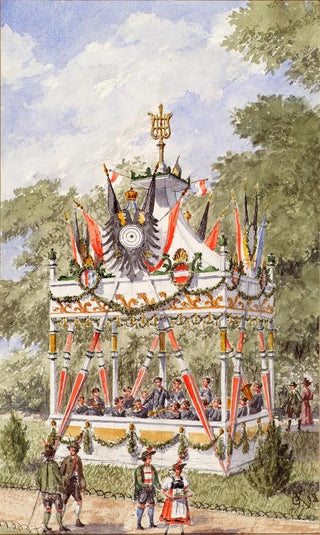 Gustav Korompay - Der Musikpavillion des Wiener Schtzenfestes von 1898.webp