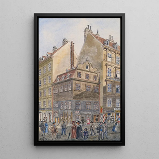 Gustav Korompay - Der Salzgries in Wien Ecke Tiefer Graben.webp