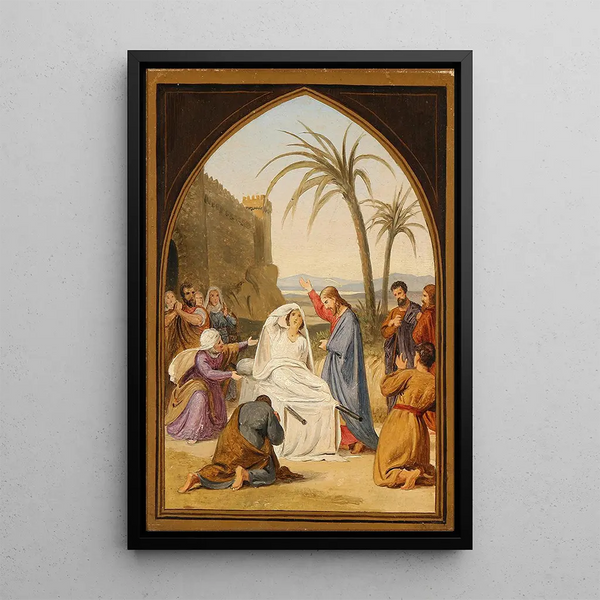 La fille de Jaïre - Gustav Theodor Wegener — indrammet kunstværk på væggen