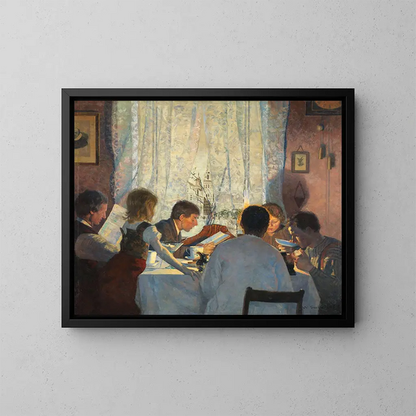 Peinture - Gustav Wentzel — indrammet kunstværk på væggen