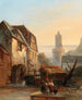 Andernach sur le Rhin Lavandières au moulin - Gustave Adolphe Simonau — visning af kunstværket