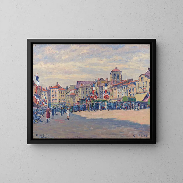14. juli-festen 1920 i Châlons-sur-Marne - Gustave Cariot — indrammet kunstværk på væggen