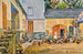 La cour Müller Frieda et ses poules - Gustave Cariot — visning af kunstværket