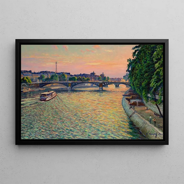 Vue de Paris - Gustave Cariot — indrammet kunstværk på væggen