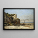 Plage i Normandiet - Gustave Courbet — indrammet kunstværk på væggen
