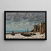 Både på en strand, Étretat - Gustave Courbet — indrammet kunstværk på væggen