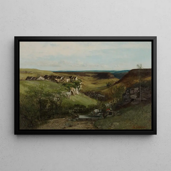 Château d'Ornans - Gustave Courbet — indrammet kunstværk på væggen