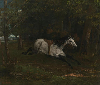 Hest i kontinuerlig bevægelse - Gustave Courbet — visning af kunstværket