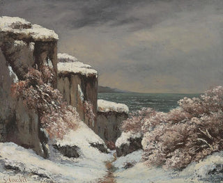 Gustave Courbet - Falaises Au Bord De La Mer Sous La Neige.webp