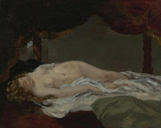 Kvinde sovende - Gustave Courbet — visning af kunstværket