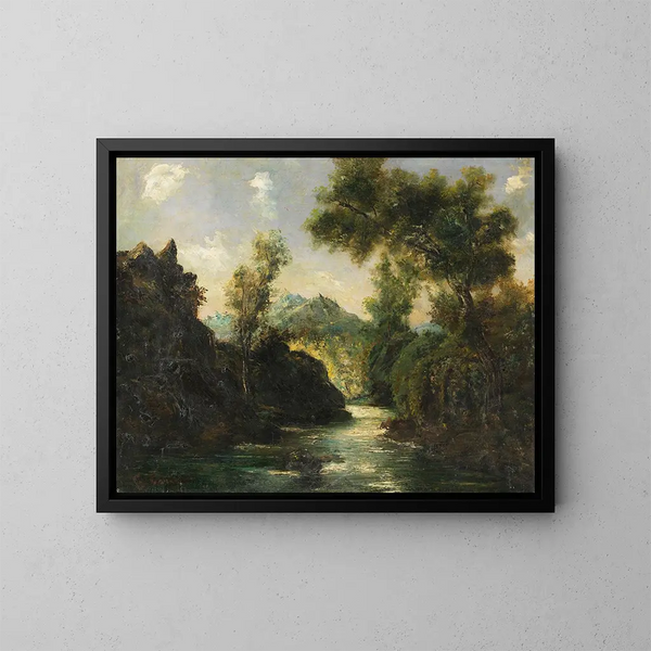 i de schweiziske alper - Gustave Courbet — indrammet kunstværk på væggen