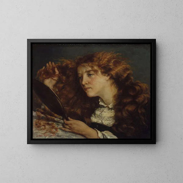 La Belle Irlandaise - Gustave Courbet — indrammet kunstværk på væggen