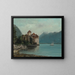 Le Château de Chillon, lac Léman - Gustave Courbet — indrammet kunstværk på væggen