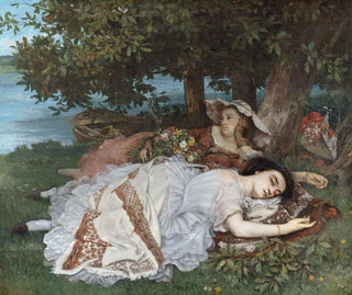 "Les demoiselles des bords de la Seine" - Gustave Courbet — visning af kunstværket