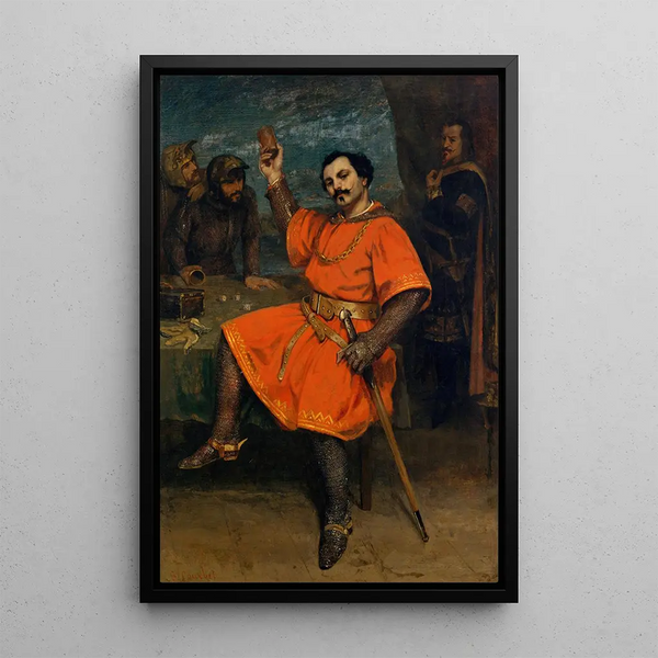 Louis Gueymard 1822-1880 en Robert le Diable - Gustave Courbet — indrammet kunstværk på væggen