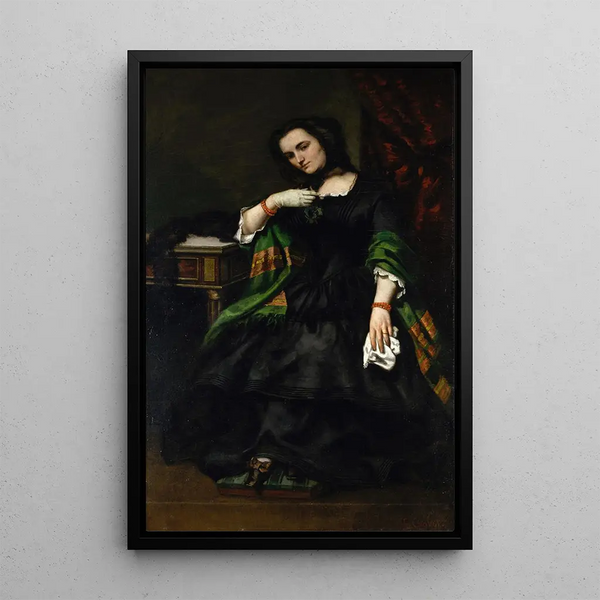 Madame Auguste Cuoq Mathilde Desportes 1827-1910 - Gustave Courbet — indrammet kunstværk på væggen