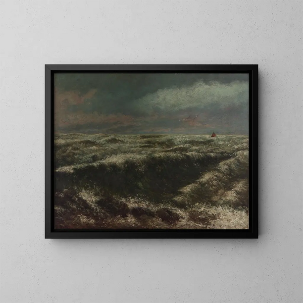 Marina-maleri - Gustave Courbet — indrammet kunstværk på væggen