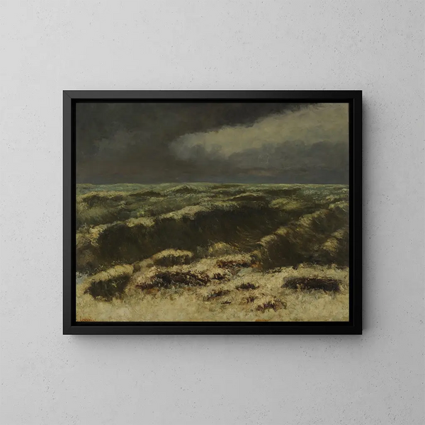 Mer orageuse - Gustave Courbet — indrammet kunstværk på væggen