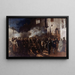 Pompiers courant à un incendie - Gustave Courbet — indrammet kunstværk på væggen