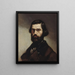 Portrait af Jules Valls - Gustave Courbet — indrammet kunstværk på væggen