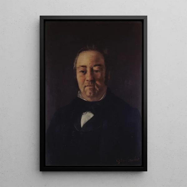 Portrait af hr. Corbinaud - Gustave Courbet — indrammet kunstværk på væggen
