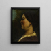 Portræt af kvinde - Gustave Courbet — indrammet kunstværk på væggen