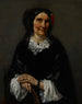 Portrait af Anika Psalmon Mme Robin - Gustave Courbet — visning af kunstværket