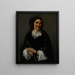 Portrait af Anika Psalmon Mme Robin - Gustave Courbet — indrammet kunstværk på væggen