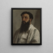 Portrait de Jules Bordet - Gustave Courbet — indrammet kunstværk på væggen