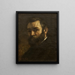 Portrait af en mand - Gustave Courbet — indrammet kunstværk på væggen