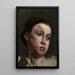 Portrait af en ung kvinde - Gustave Courbet — indrammet kunstværk på væggen