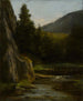 Rochers sapins ruisseau - Gustave Courbet — visning af kunstværket