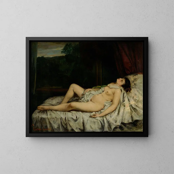 Nu endormi - Gustave Courbet — indrammet kunstværk på væggen