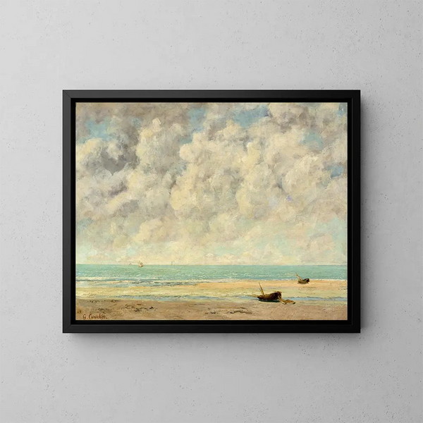 La Mer calme - Gustave Courbet — indrammet kunstværk på væggen