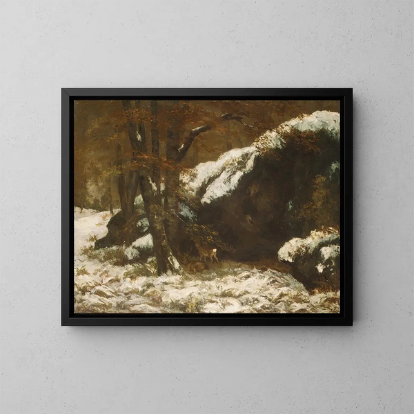 Le Cerf - Gustave Courbet — indrammet kunstværk på væggen