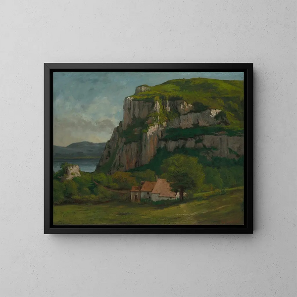 Le Rocher de Hautepierre - Gustave Courbet — indrammet kunstværk på væggen